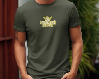 Dreamer's Club, uniseks T-shirt | Vrijetijdskleding, vintage Angel-T-shirt, schattig Angel-shirt, Angel Graphic T-shirt, Trendy shirt