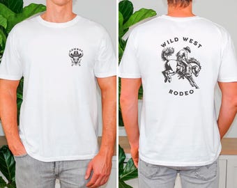 Wild West Cowboy Tee, Fun Rodeo Shirt for Horse Lovers, Vintage Style Unisex Tee, Great Gift for Cowgirls and Cowboys, Perfect for Festivals