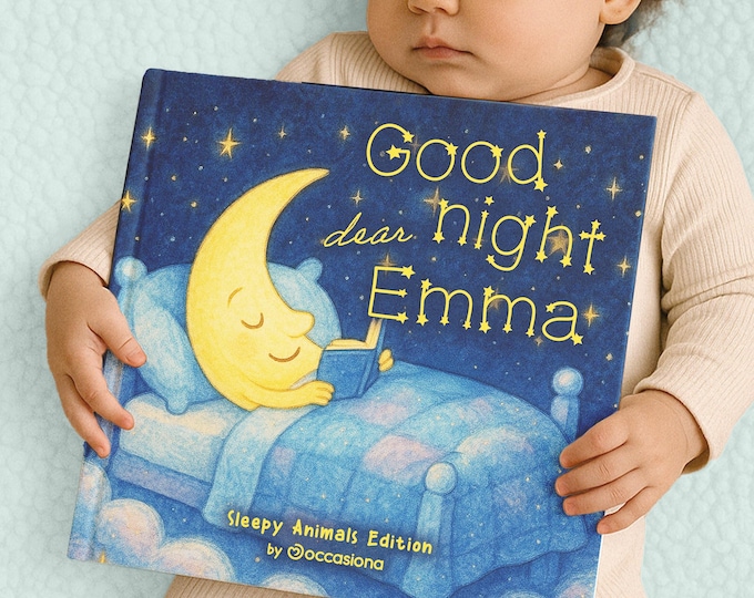 Personalized Baby book with Name 1st First Birthday gift kids Boy Girl grandchild baby shower Custom bedtime Children's storybook newborn