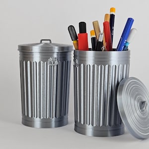 Mini Trash Can Pen Holder | Funny Desk Organizer image 1