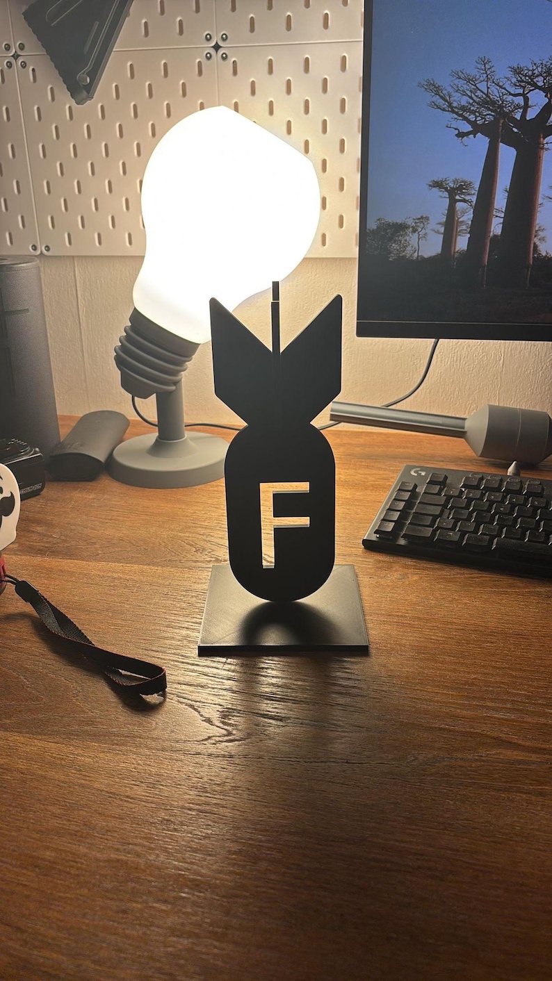 3D Printed F-Bomb Desk Decor – Gag Gift, Office Humor image 2