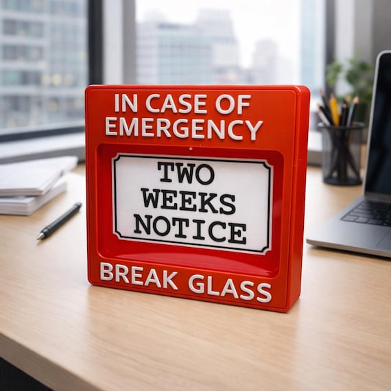 Emergency Box – Two Weeks Notice Gag Gift for Coworker Leaving Job