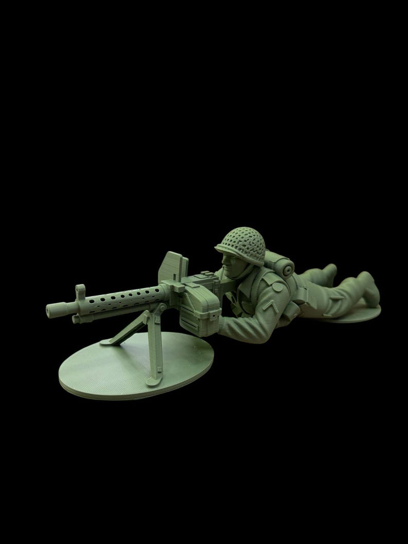 XL Army Man Figurine – 3D Printed Military Decor, 8" Tall image 17