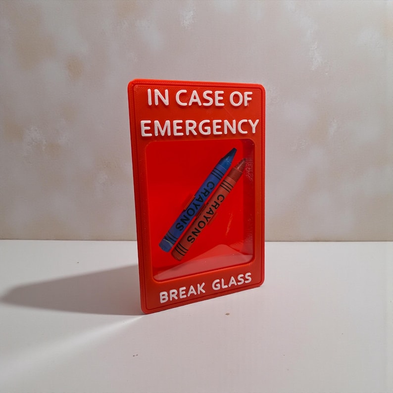 Crayons Military Emergency Planning Kit Red & Blue Crayons in Tactical Display Box image 4