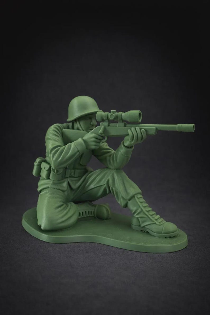 XL Army Man Figurine – 3D Printed Military Decor, 8" Tall image 10