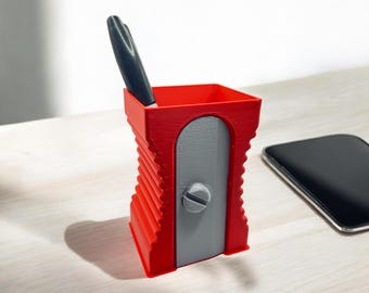 Riesen Bleistiftspitzer Bleistifthalter - Fun & Funktionaler Schreibtisch Organizer für Kreative