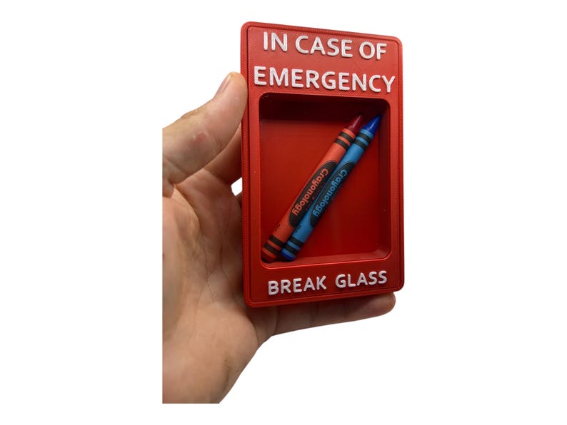 Crayons Military Emergency Planning Kit Red & Blue Crayons in Tactical Display Box image 6