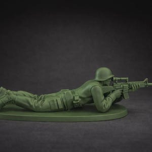 XL Army Man Figurine – 3D Printed Military Decor, 8" Tall JAGUAR PASS