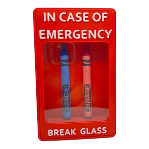 Crayola Military Emergency Planning Kit Red & Blue Crayons in Tactical Display Box
