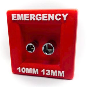 Emergency 10mm and 13mm socket holder