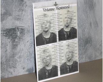 Vivienne Westwood-Inspired Fashion Poster - Iconic British Designer Wall Art - Punk Home Decor - (AWE: Exclusive) *Digital
