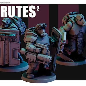 Red Pilgrim - Brutes #2 - Bulwark Troops - Compatible with Grimdark Future, 40k, One Page Rules