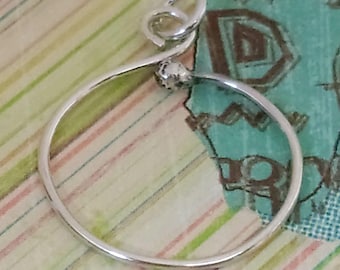 SALE - Sterling Silver Charm Holder Pendant - Handcrafted & Unique, Kind Gifts Jewelry