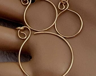 ON SALE - 14kt Gold Filled Charm Holder Pendants, Kind Gifts Jewelry