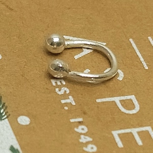 SALE, 925 Sterling Silver Fake Piercing Septum Nose Ring, Ear Cartilage, Kind Gifts Jewelry