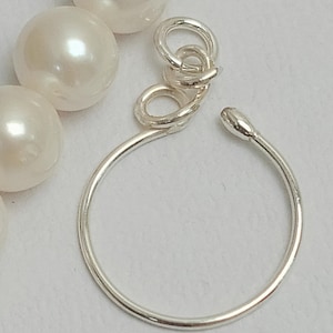 SUMMER SALE - Sterling Silver Two Loop Charm Holder Pendant, Kind Gifts Jewelry