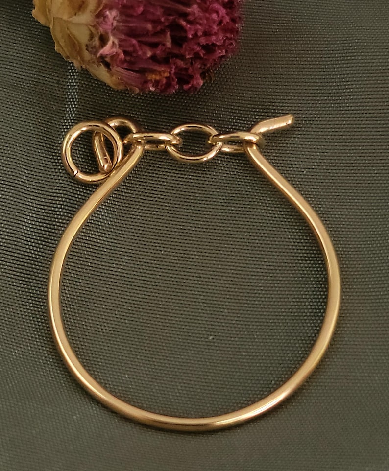 Large charm holder with chain.  Gold filled.