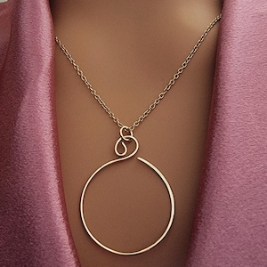 SALE - 14kt Gold Filled Charm Holder Necklace, Large Charm Holder, Kind Gifts Jewelry