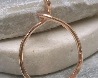 SALE - 18kt Rose Gold Plate Charm Holder Pendant with Closer, Kind Gifts Jewelry