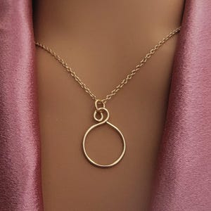 SALE, SAVE - 14kt Gold Filled Charm Holder Necklace, Medium Charm Holder, Kind Gifts Jewelry