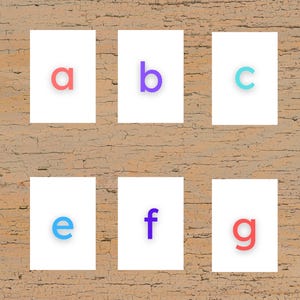 Tarjetas didácticas del alfabeto/Tarjetas didácticas del alfabeto de colores/Tarjetas didácticas del alfabeto para baby shower/Tarjetas didácticas del alfabeto con letras pequeñas para imprimir