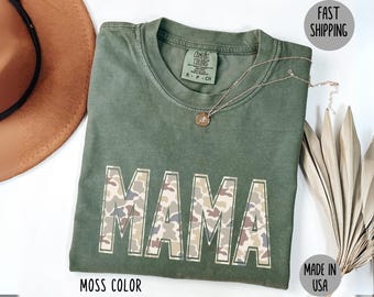 T-shirt camouflage camouflage, cadeau femme chasseuse, t-shirt maman fille de la campagne en plein air, faire-part de nouvelle maman, cadeau de nouvelle maman