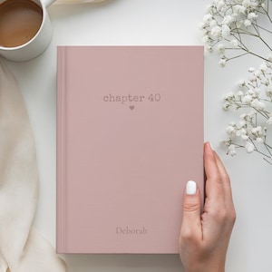 Personalized Birthday Journal, Chapter Age Notebook, Custom Name Hardcover Journal, Milestone Birthday Gift for Her, 30th 40th 50th Birthday