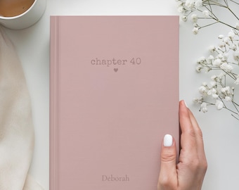 Personalized Birthday Journal, Chapter Age Notebook, Custom Name Hardcover Journal, Milestone Birthday Gift for Her, 30th 40th 50th Birthday