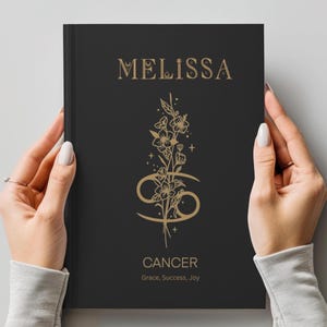 Custom Zodiac Birth Flower Journal, Aries, Taurus, Gemini, Cancer, Leo, Virgo, Libra, Scorpio, Sagittarius, Capricorn, Aquarius, Pisces image 5