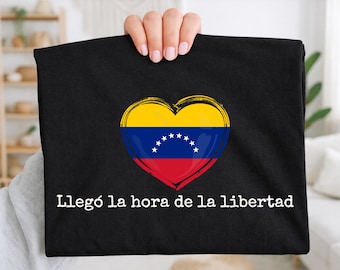 Political Venezuela shirt, Venezuela gift shirt, Venezuela Freedom Shirt – The Time for Freedom Has Come | Venezuelan Heart Design