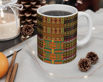 African Print Coffee Mug: Novelty Ceramic Mug - Etsy