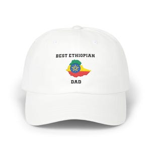 Embroidered Ethiopian Dad Cap, Traditional Ethiopian Hat, Ethiopian Flag Hat, Father&#39;s Day Gift, Ethnic Dad Cap