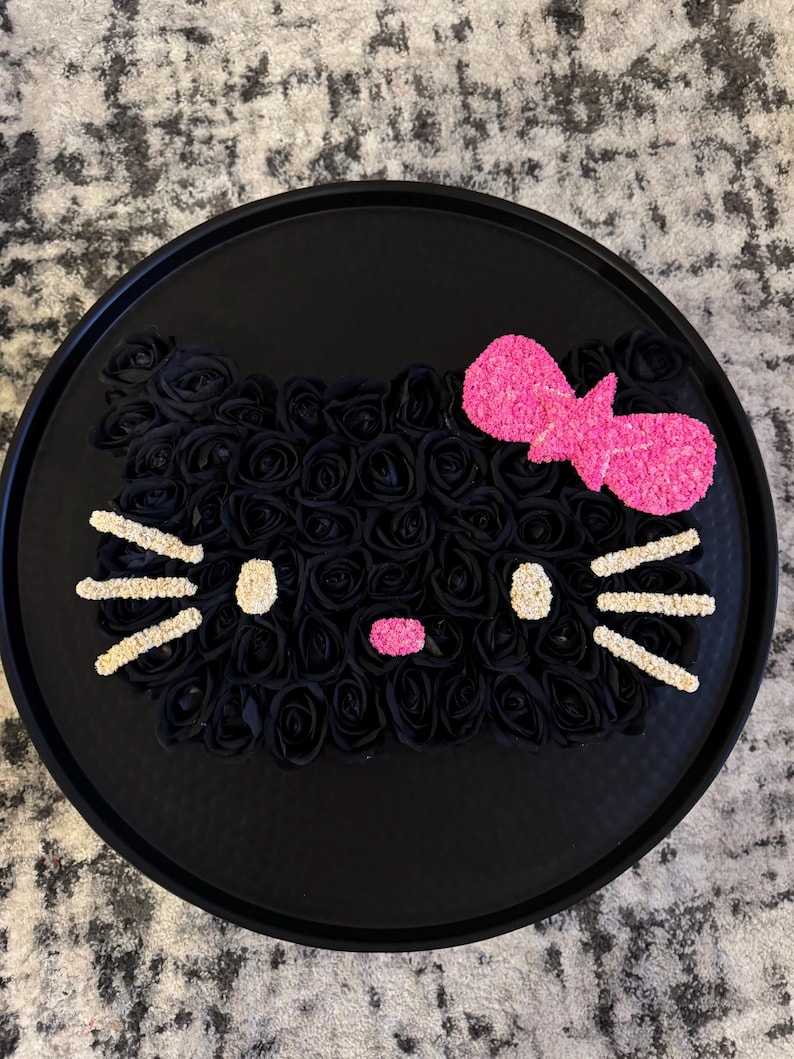 Hello Kitty Faux Rose Box Floral Arrangement - Etsy