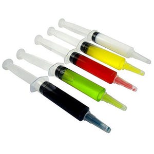 25 Pcs EZ-Inject Jello Shot Syringes with Caps - 100% Safe and Reusable Plastic Syringes for Jello Shots - Party Supplies for Adults