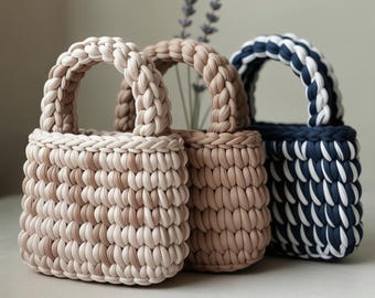 Crochet Mini Bag Pattern PDF | Easy Beginner-Friendly Purse, Tote & Handbag Crochet Tutorial