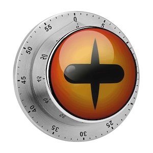 Magnetic Kitchen Timer: Stainless Steel Mechanical Wind-Up, Loud Alarm
