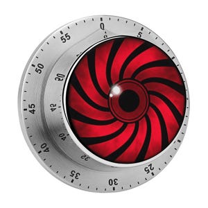 Magnetic Kitchen Timer: Stainless Steel Mechanical Wind-Up, Loud Alarm