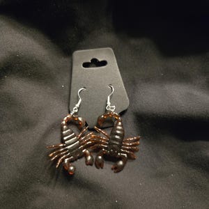 Spooky Halloween Bug Centipede Scorpion Cockroach Roach Earrings