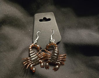 Spooky Halloween Bug Centipede Scorpion Cockroach Roach Earrings