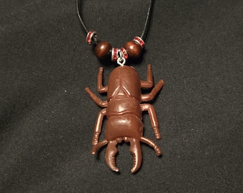 Creepy Cute Alternative Beetle Bug Necklace