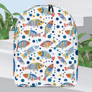 Lebendiger Fisch Rucksack - Bunter Sommerbeutel für Strand, Angeln, Camping, Reisen & Outdoor-Spaß
