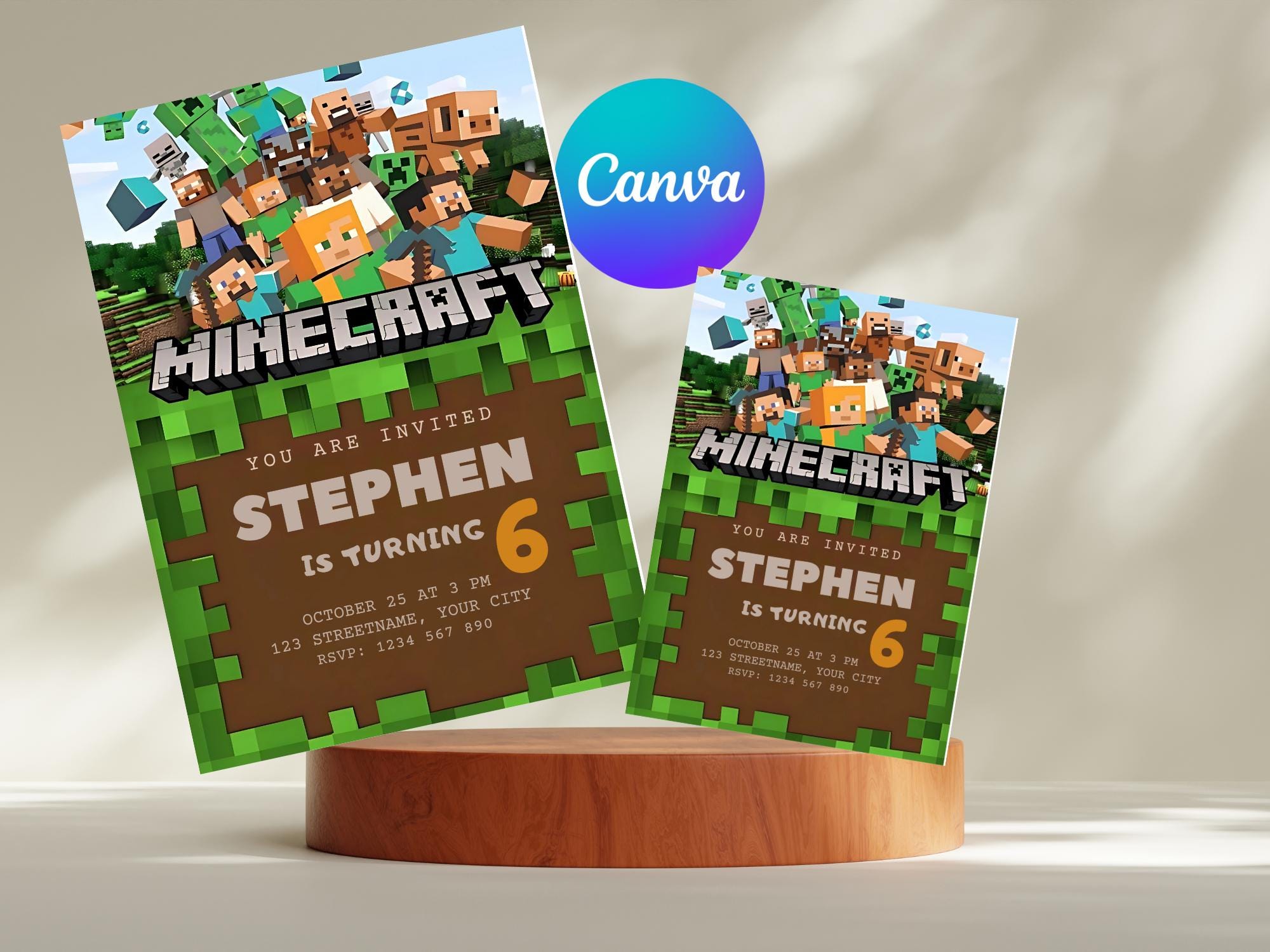 Quick-Edit Digital Minecraft Invite