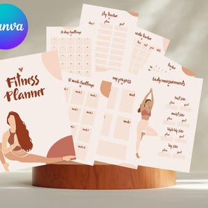 Cyfrowy planer fitness, śledzenie utraty wagi i kondycji, niedatowany dziennik fitness, planer treningów, śledzenie kalorii, planer posiłków, GoodNotes