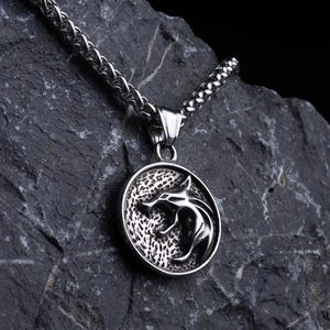 Fenrir Necklace, Barking Wolf Necklace, Howling Wolf Pendant, Handmade Viking Jewelry, Norse Mythology, Celtic Pendant, Viking Accessories