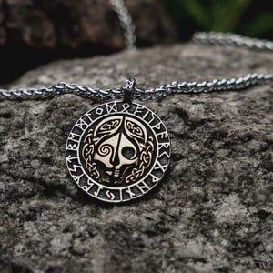 hel necklace, hel goddess, norse goddess, helmheim necklace, viking necklace, goddess of death, feminine energy, viking gods, viking women jewelry, scandinavian jewelry, viking accessories, norse mythology, celtic necklace