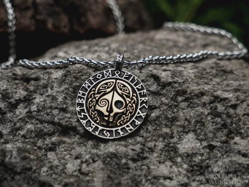 hel necklace, hel goddess, norse goddess, helmheim necklace, viking necklace, goddess of death, feminine energy, viking gods, viking women jewelry, scandinavian jewelry, viking accessories, norse mythology, celtic necklace