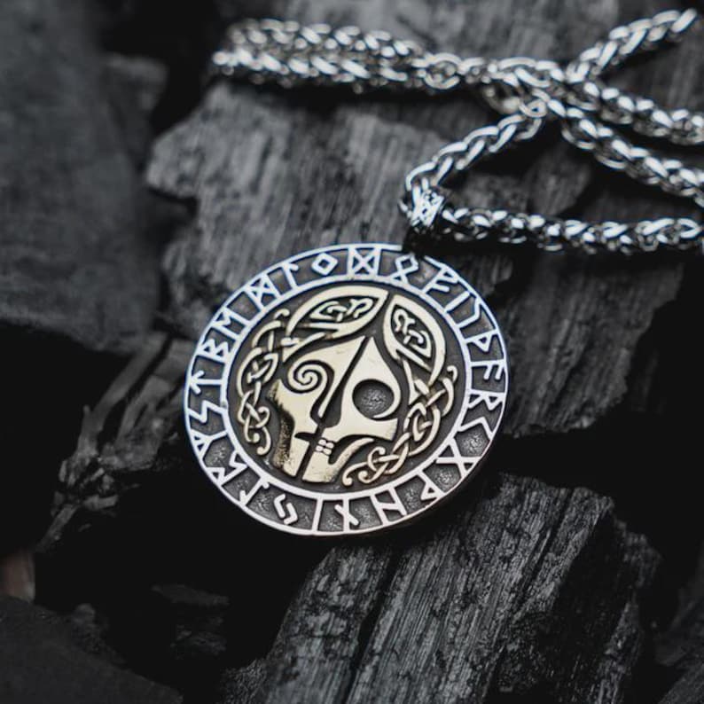 hel necklace, hel goddess, norse goddess, helmheim necklace, viking necklace, goddess of death, feminine energy, viking gods, viking women jewelry, scandinavian jewelry, viking accessories, norse mythology, celtic necklace