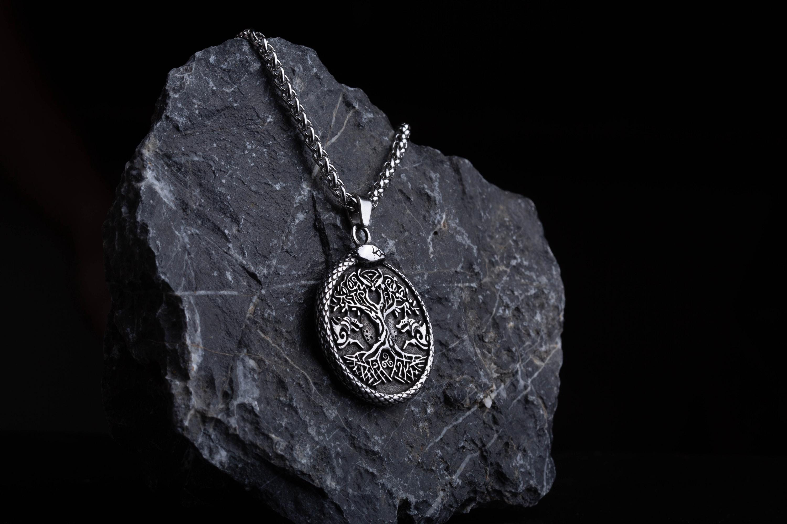 Celtic jewelry with tree of life symbol, celtic necklace, viking jewelry, yggdrasil pendant, mens necklace, gift for him, gift for husband