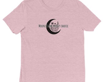 Mildly Chaotic Witch T-Shirt - Soft Witchcore Moon Graphic Triblend Tee