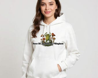 Felpa con cappuccio Frog Mushroom Cottagecore - Felpa con cappuccio Frogcore Moss Whimsical Nature Gift - Felpa con cappuccio unisex classica